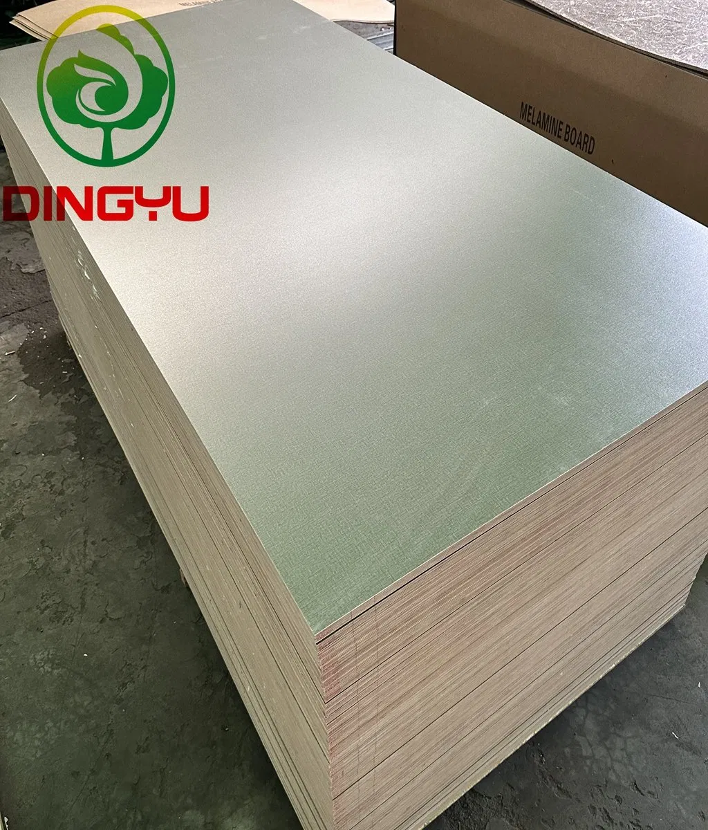 1220*2440*18mm Melamine Plywood Poplar Core Wood Grain