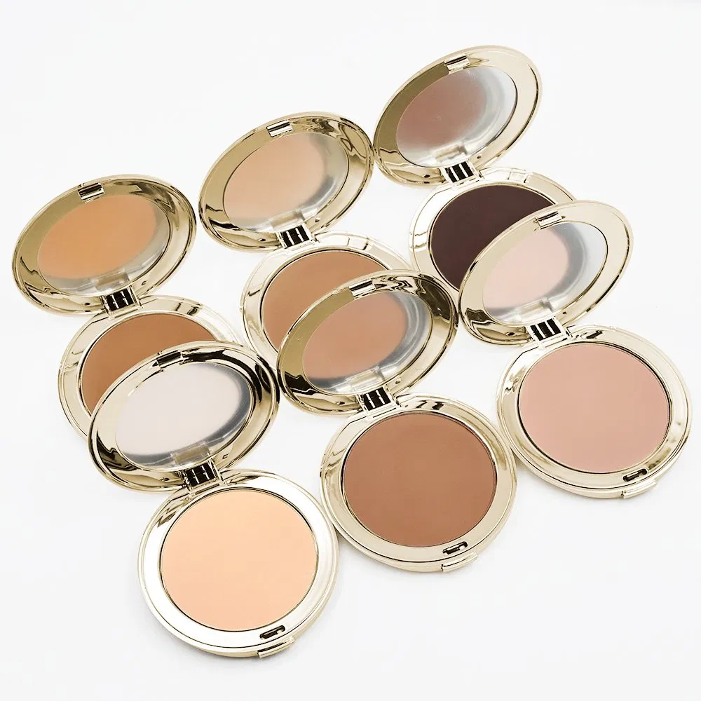 Private Label Powder Makeup Matte Compact Pressed Powder Setting Face Powder Waterproof Full Coverage Make up Foundation