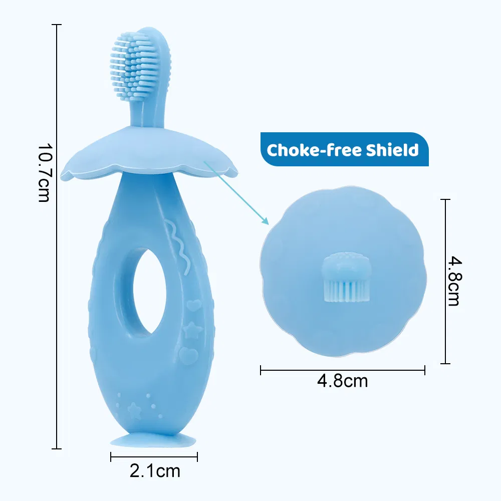 Custom Food Grade Silicone Baby Toothbrush Teether for Funny Playing Toy Protect Teeth Hand Touch