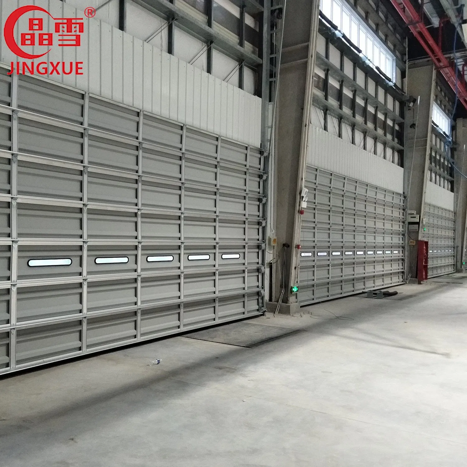 Aluminium Alloy Electric Lifting Overhead Sectional Door for Logistics Warehouse