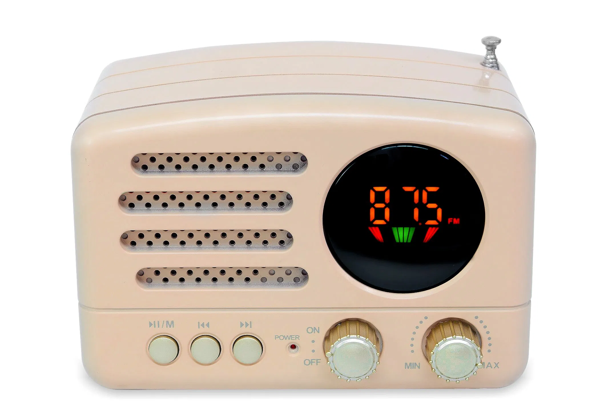 Mini Radio Meier M-U162bt Portable 3-Band Am FM Sw Radio, High Volume, Wireless Connectivity, TF Card and MP3 Player, Rechargeable Speakers