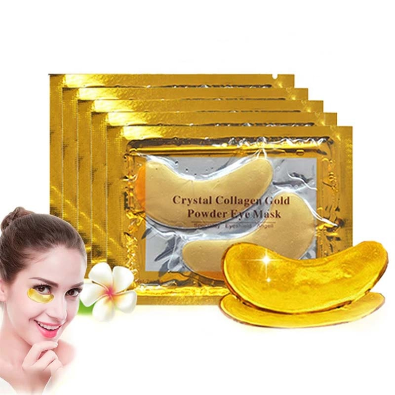 Private Label Remove Dark Eye 24K Gold Essence Collagen Crystal Refreshing Gold Hydrogel Sleep Patch Eye Mask Gel