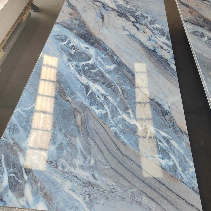 100% Recyclable High Gloss 4X8 Construction-Decoration Wall Covering Panels PVC/UV Marble Sheet