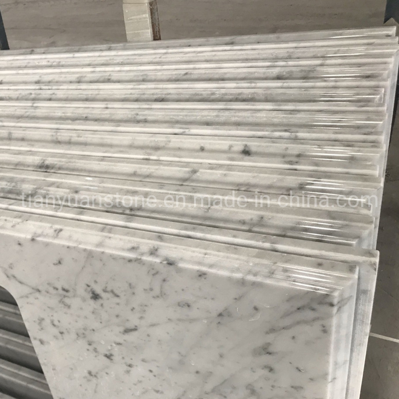 Custom Polished Carrara White Marble Lowes Vanity Tops Countertops for Bathroom