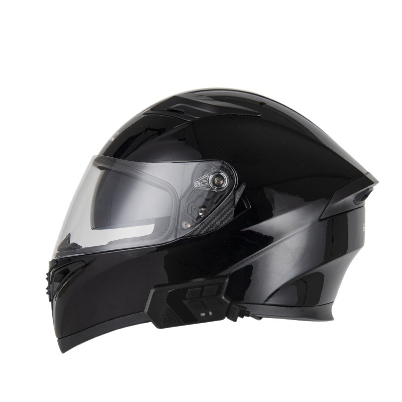 Мотошлем полнолицевой JK316 ABS, черный