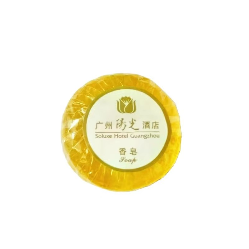 Custom Luxury Hotel Bath Soaps Disposable Plastic Small Round-Shape Logo Travel Set