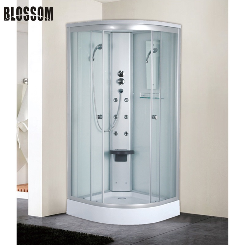No Steam Bathroom White Glass Shower Room Supplier and Manufacturers