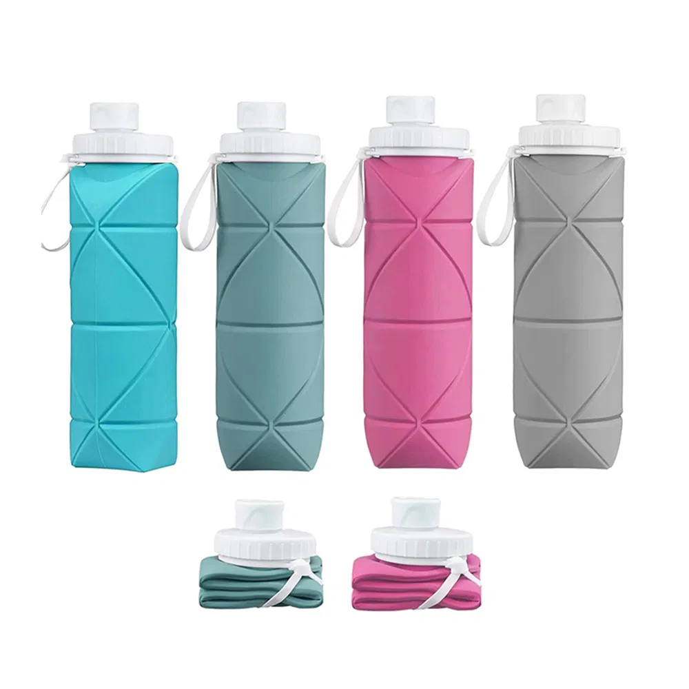 Складная бутылка для воды BPA Free, 600 мл