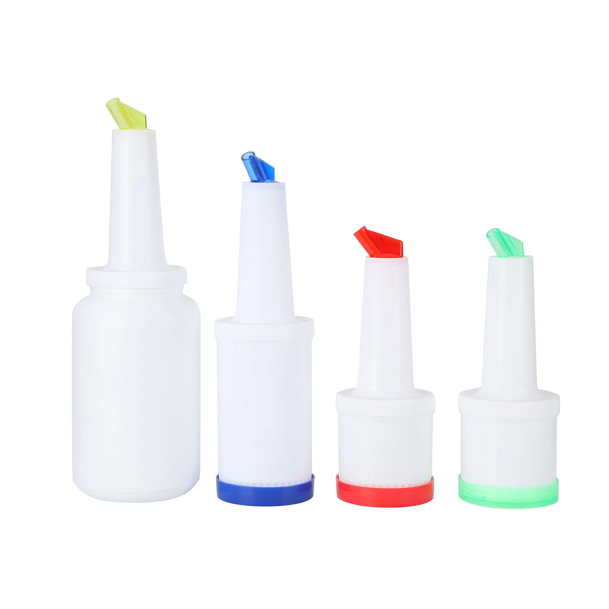 Plastic PP Material Juice Pitcher with Color-Block Base and Lid for Hotel and Household