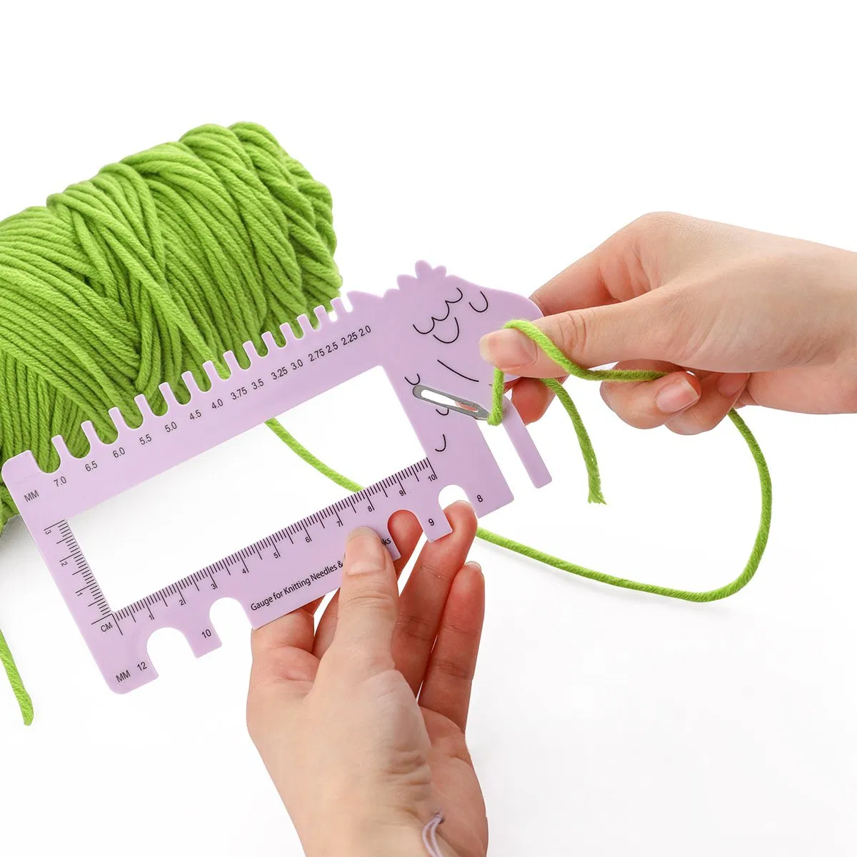 Sheep Crochet Hook Gauge Plastic Knitting Needle Gauge Measuring Tool
