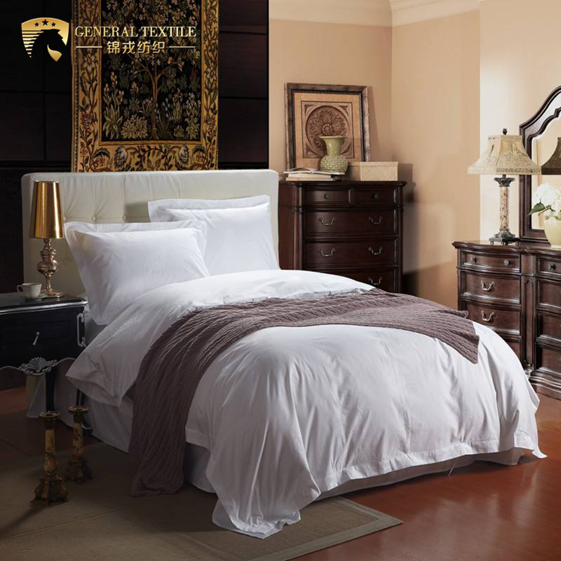 100% Cotton Fitted Sheet Bed Sheet for Stars Hotel Linen