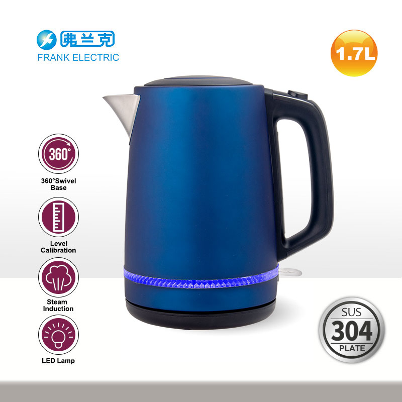 1.7L Electric Water Kettle Stainless Steel Material with Color Coating
