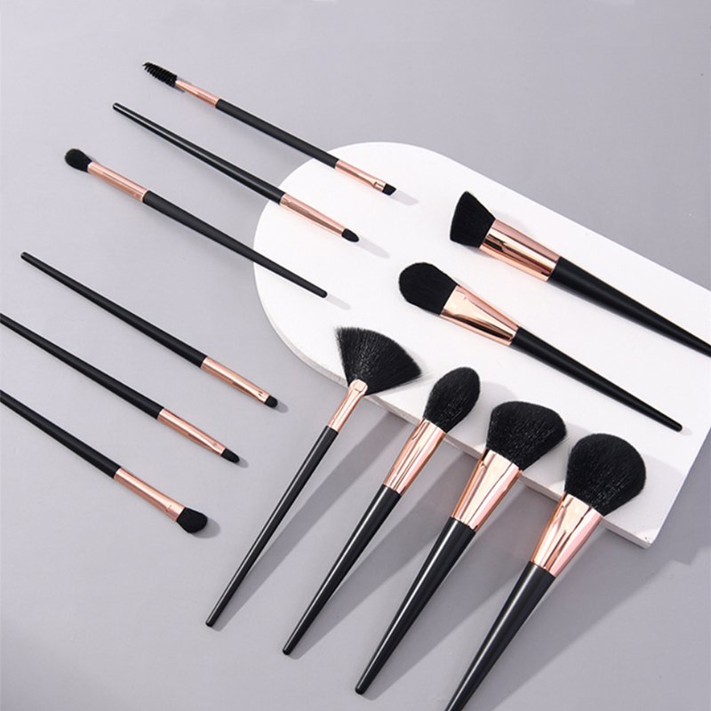 Classical 12PCS Black Makeup Brush Women Soft Cosmetic Kit Makeup Brush Sets Tools