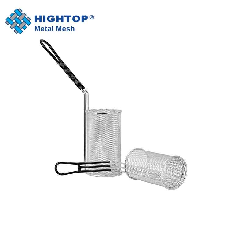 Commercial Collapsible Colander Noodle Set Mesh Pasta Cooker Drain 18/8 Stainless Steel Pasta Strainer Basket with Plastic Handles