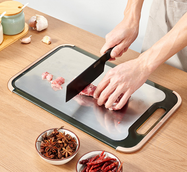 Double-Sided Household 304 Kitchen Chopping Board Double Thickened Fruit Chopping Board Manufacturer Direct Sale