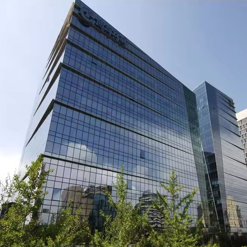Apartment Facade Wall Cladding Aluminum Window Wall Systems Insulated Glass Curtain Wall