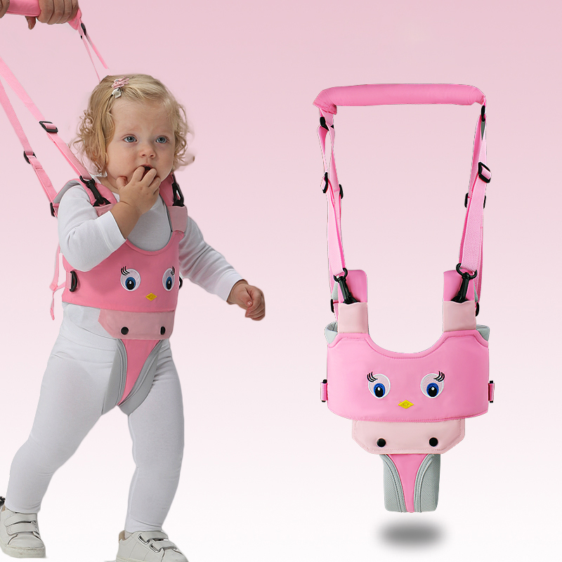 Cartoon Embroidered Baby Toddler Walkers Effective Learning Fabric Walk Assistants Breathable Design