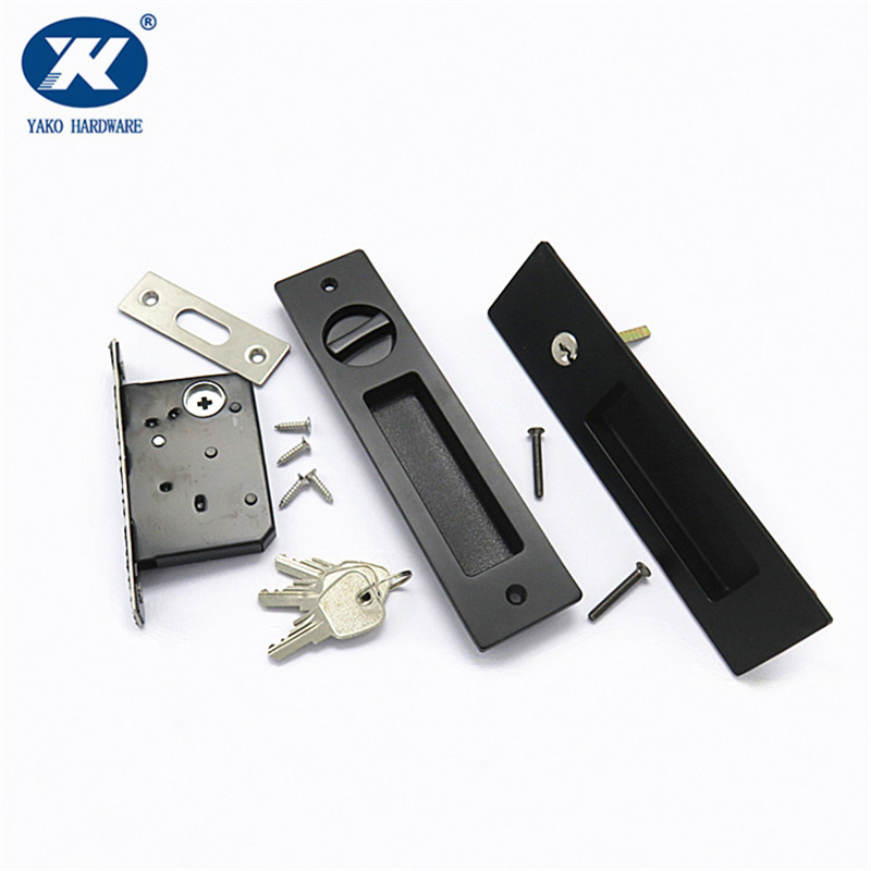 Concealed Zinc Alloy Invisible Sliding Door Flush Handle Lock
