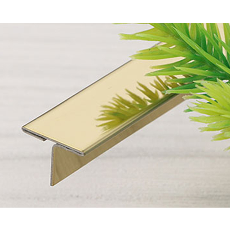 316 Gold Color Stainless Steel Metal Tile Edge Trim with U T L Customize Shape