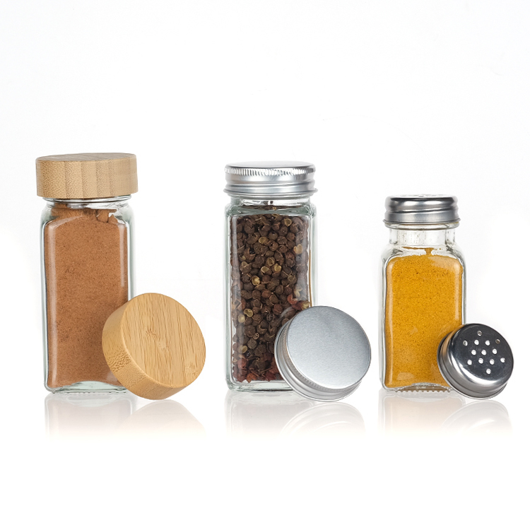 120ml Clear Seasoning Spice Jar with Aluminum Lids