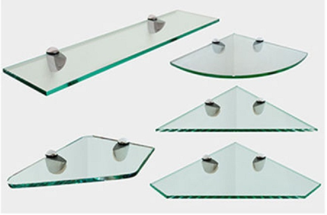6mm 8mm 10mm Flat Polished Glass Shelf Tempered Toughened Glass Shelf