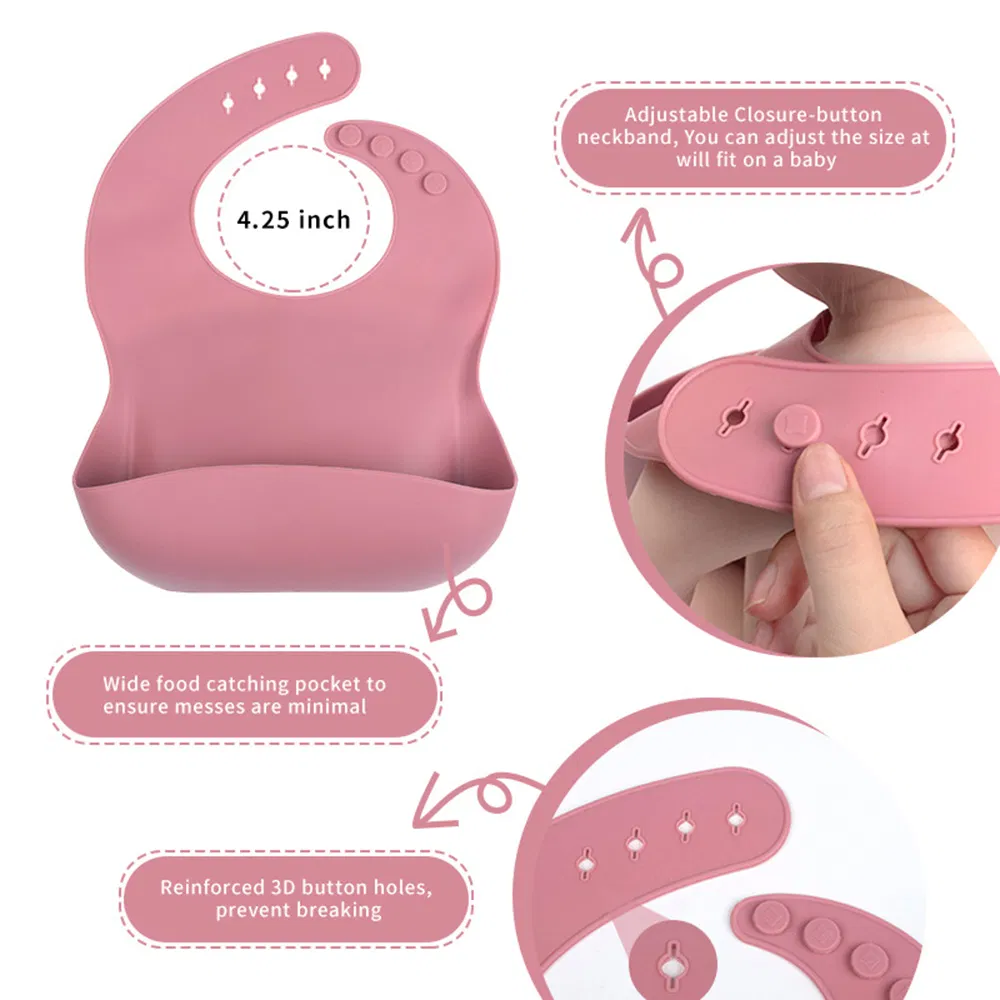 User-Friendly Silicone Dinner Plate Bowl Fork Spoon Children Tableware