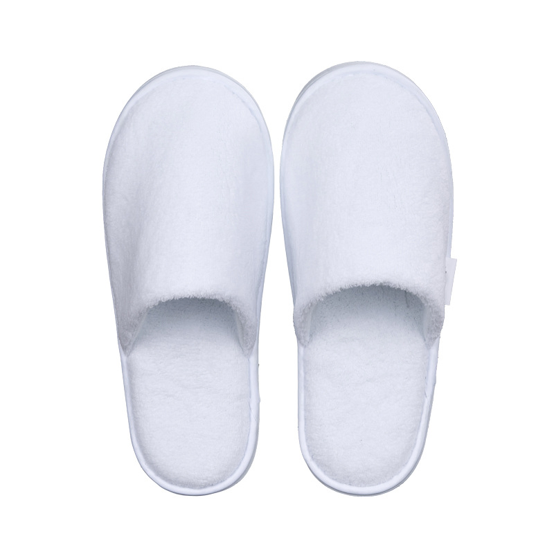 Custom Flip Flop Home Hotel Slippers Embroidery Disposable SPA Velvet Guest Slipper