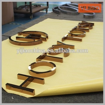 Custom Stainless Steel Metal Mirror Channel Letters for Business Logo