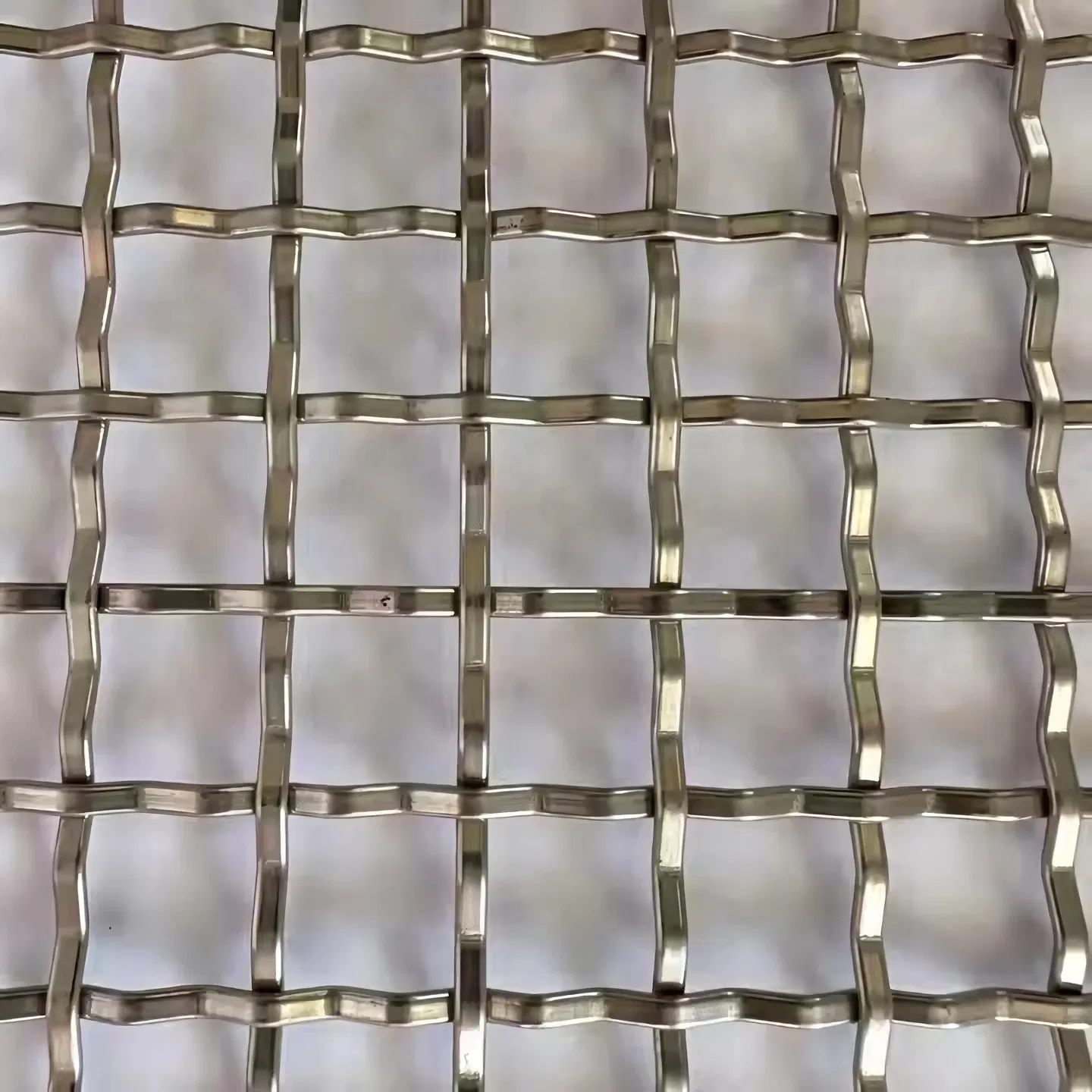 2025hightop Customized 10X10mm Stainless Steel Antique Design Mesh Grill Decorative Crimped Metal Weave Wire Mesh for Cabinet Doors