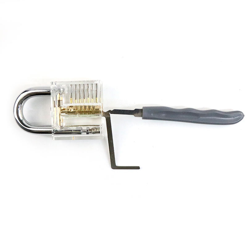 24 PCS Four Transparent Padlock Training Stainless Steel Training Lock Picking Set