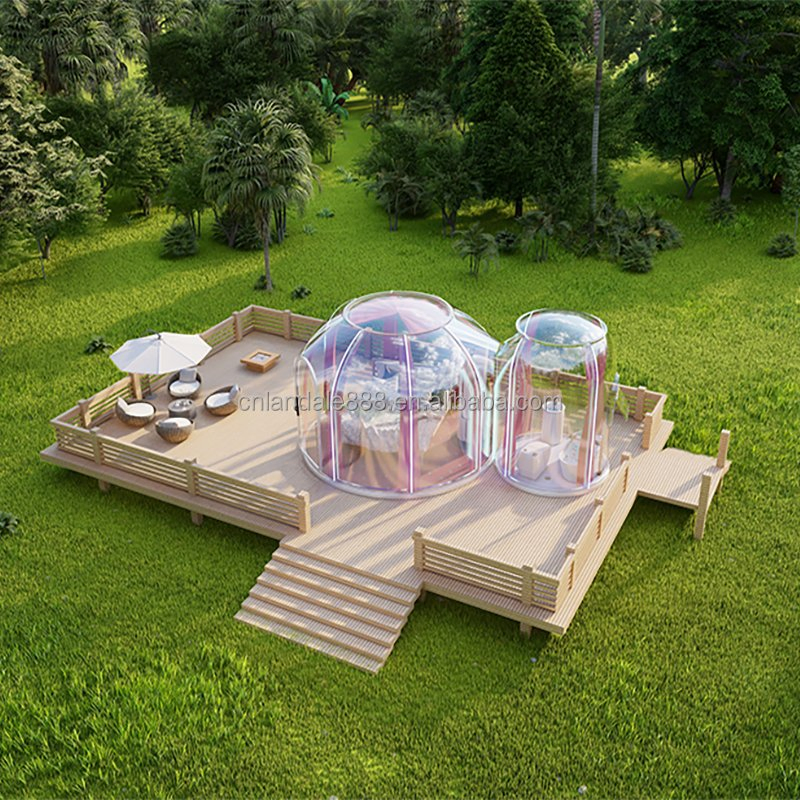 Outdoor Activities Clear Waterproof Polycarbonate Dome Glamping Dome Homes for Sale
