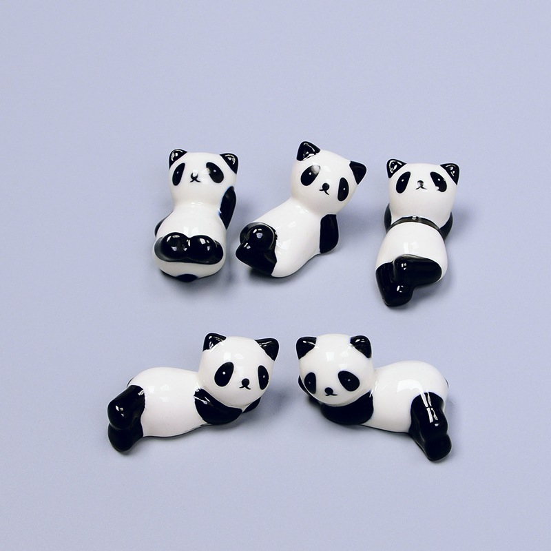 Animal Chinese Panda Mold Porcelain Ceramic Tableware Utensils Chopstick Rack