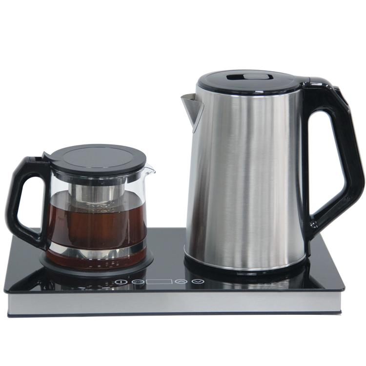 Smart Home Appliances Middle East Market Electric Turkish Tea Maker Tea Pot Machine with Temperature Control Tray Set