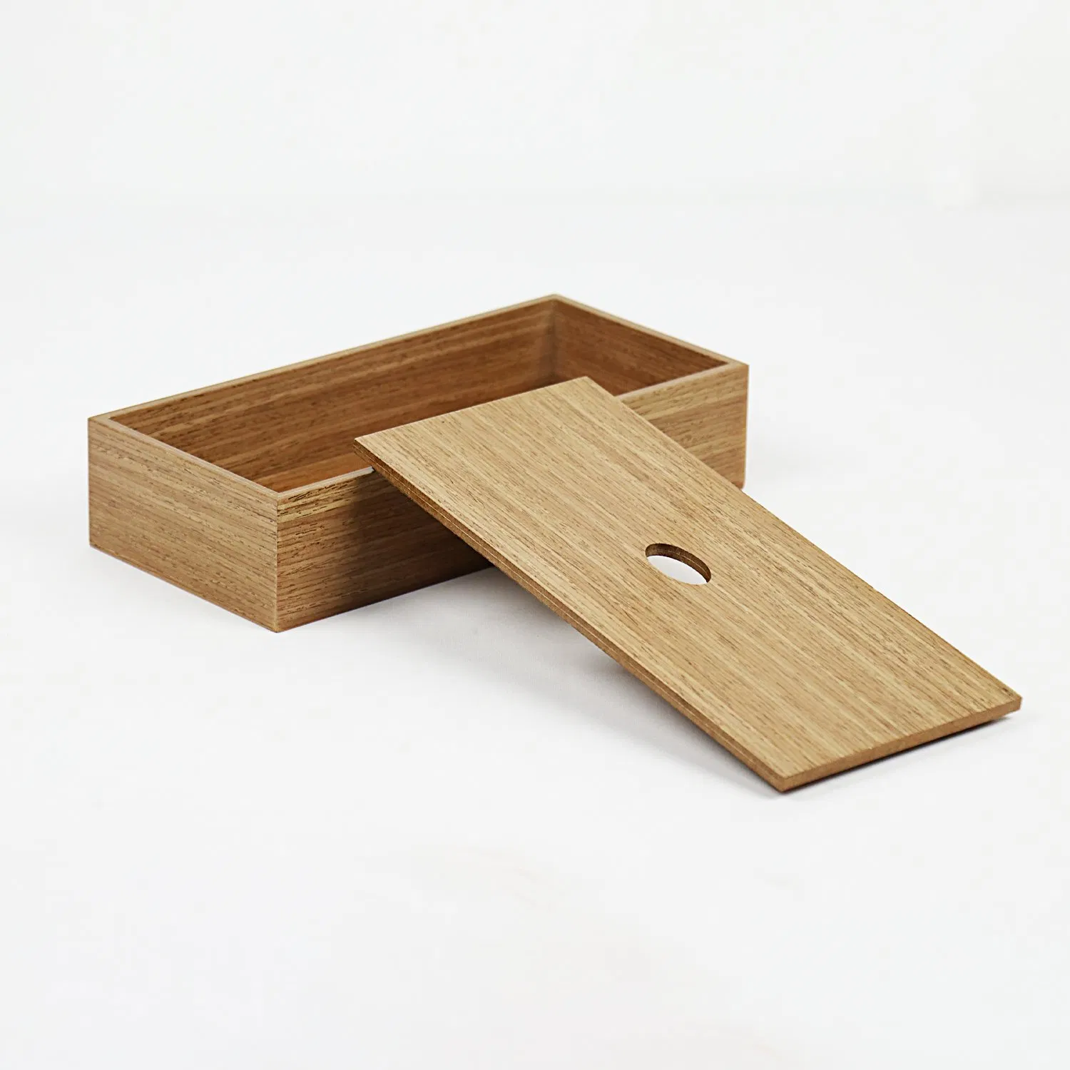 Square Wooden Handicraft Tissue Box Holder Sliding Cover Wood Tissue Boxes for Bathroom Office Desk