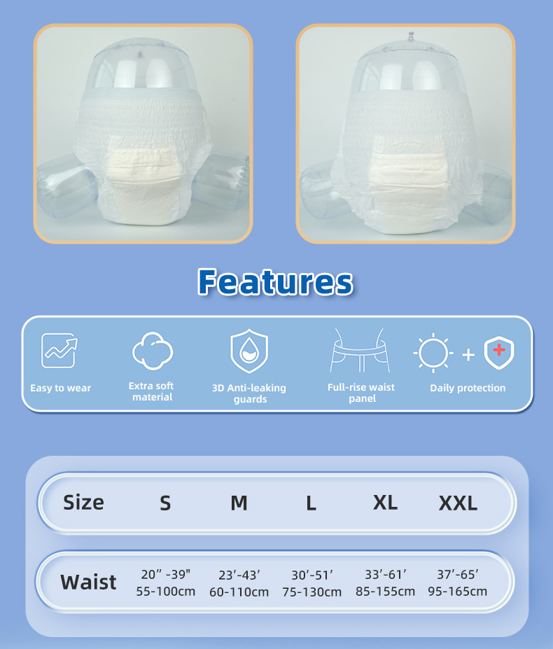 Wholesale Adult Pull up Diapers Nappy Adult Cheap Disposable Pull UPS Pants