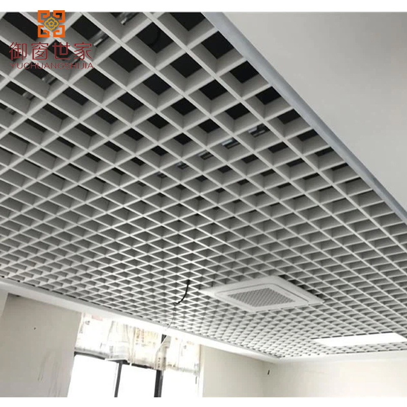 Artistic Decorative Open Cell Aluminum False Grid Tile Powder Coated Metal Ceilings