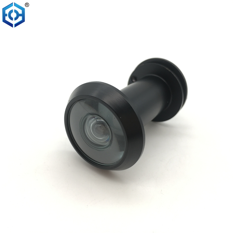 Black Brass Super Wide Angle Door Viewer Peep Hole with Cover