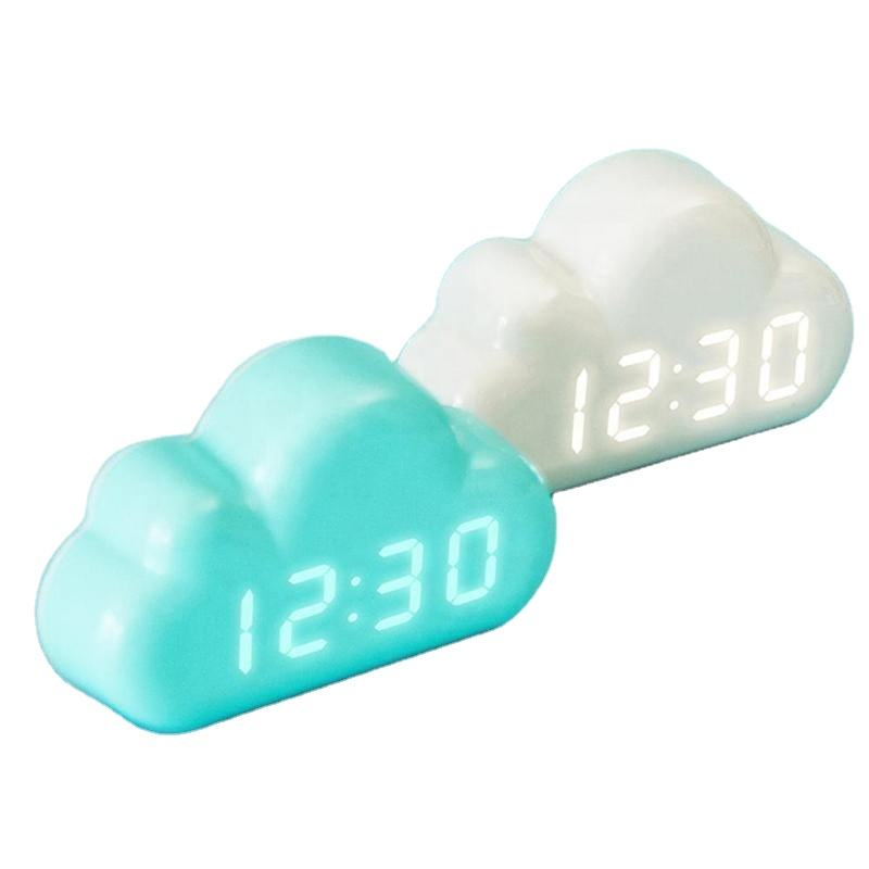 Cloud Alarm Clock Kids Light LED Table Voice Control Wake Powered up