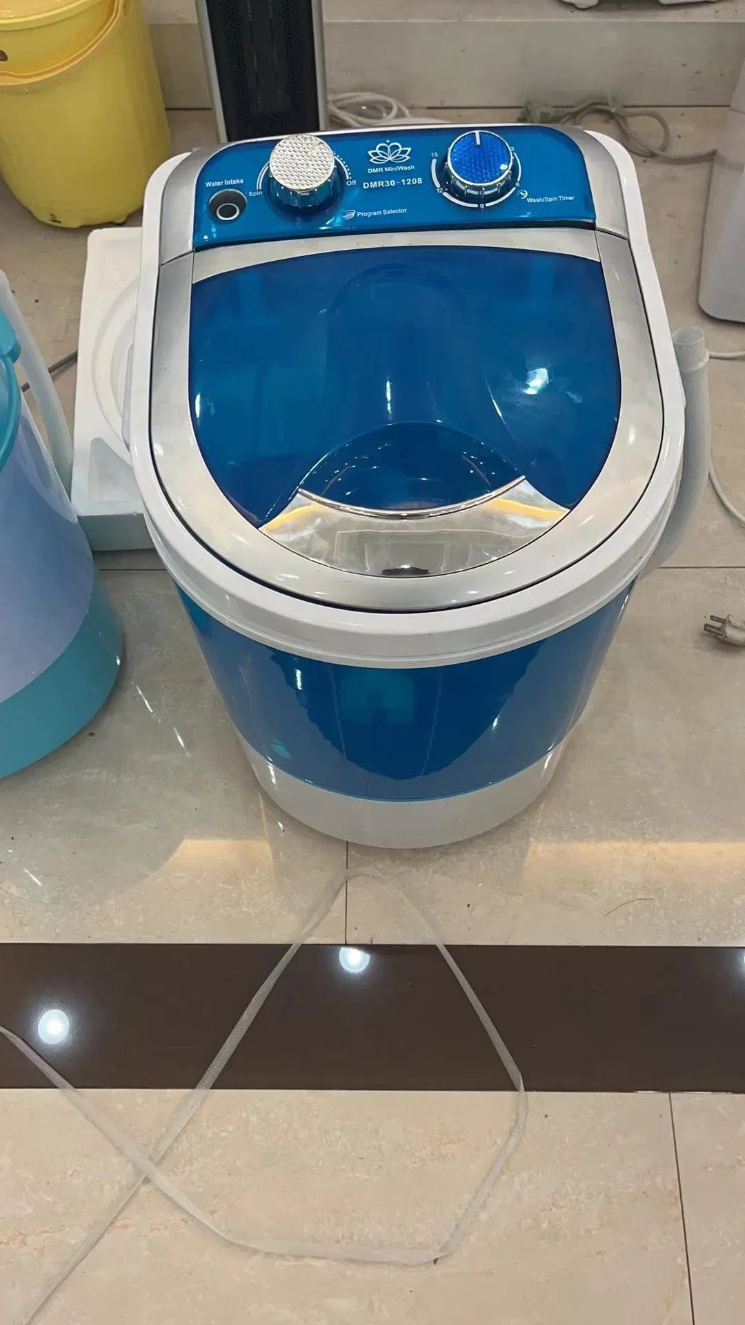 Single Tub Mini Washing Machine 3kg Portable Semi-Automatic with Basket