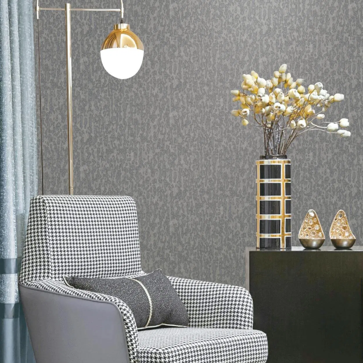 Wholesale Custom Home/Office/Hotel Interior Decoration Material 3D Self Adhesive Linen Wall Sticker Textured Wallpaper for Bedroom/Living Room/Commercial