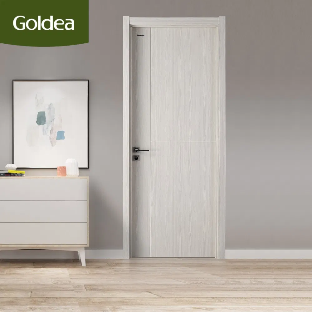 Goldea 39 Years Factory Wholesale Price Modern Design Basic Customization MDF Bedroom Bathroom Relief Hotel Interior PVC Wooden Door