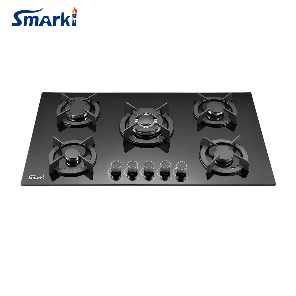 Temper Glass Built in 5 Burner Gas Hob
