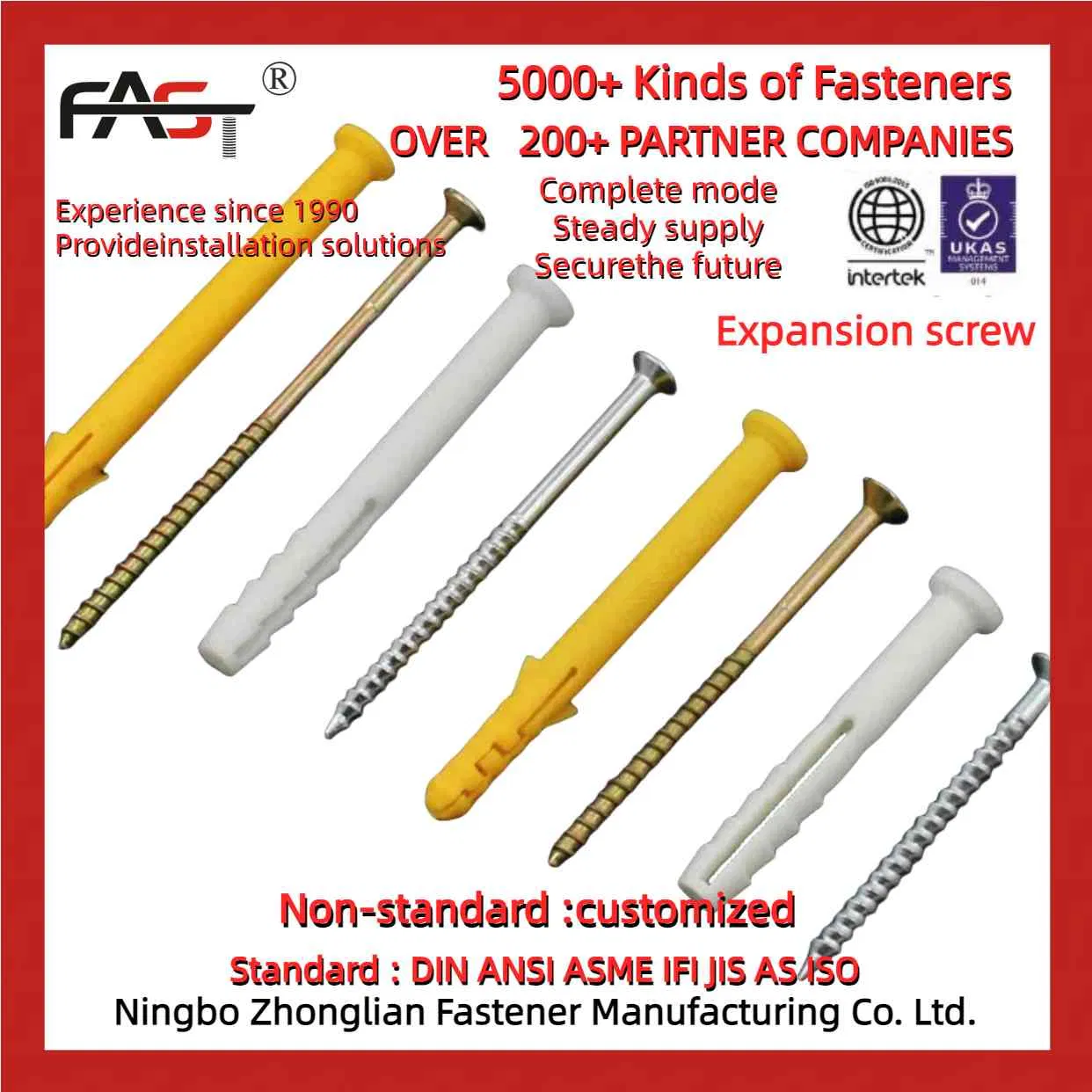 Precision-Made Expansion Screw, Ideal for Precision Machinery