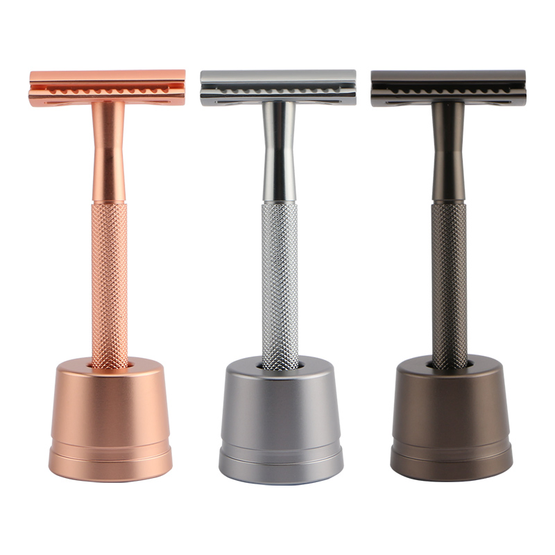 Double Edge Razor with Razor Stand for Women and Men