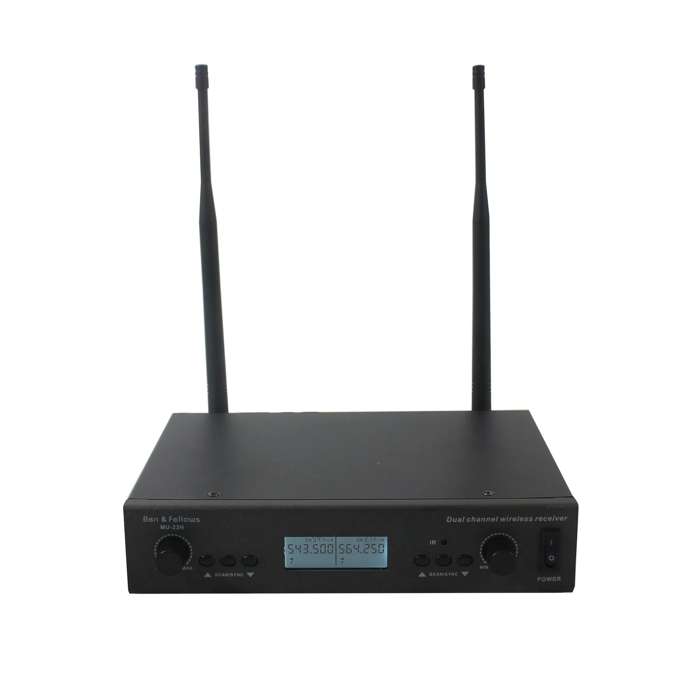 Wireless UHF Mic Dynamic 2 Channels Handheld Microphone for Teaching/ Speech/ Karaoke