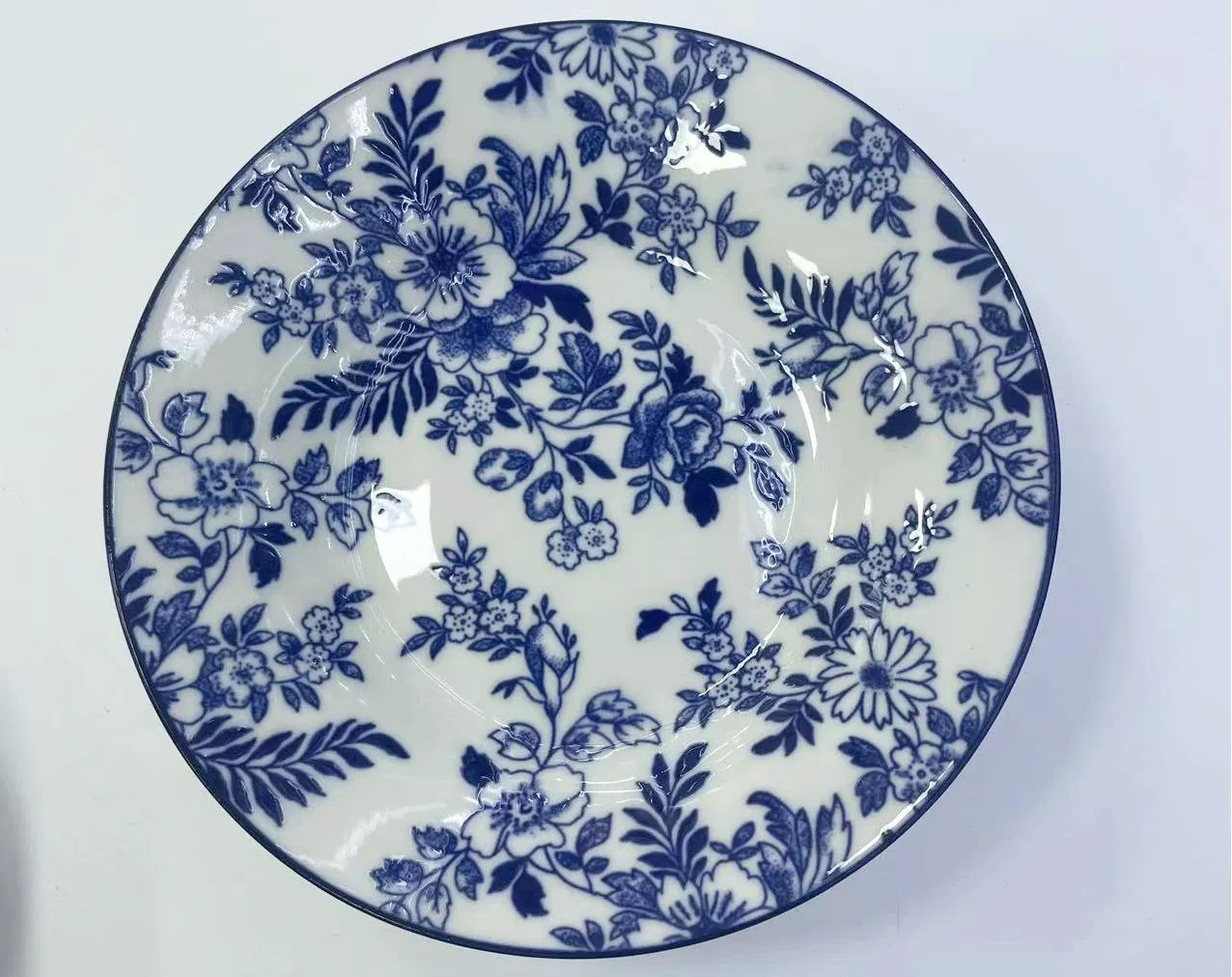 Eco-Friendly Healthy Pad Printing 3 Soup Plate 8" Porcelain Ceramic Tableware