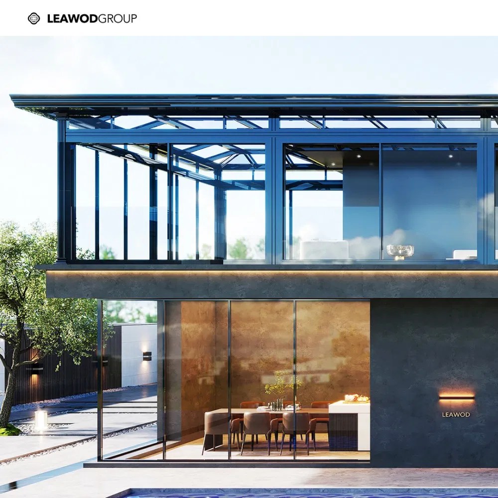 High-End Design Customization Aluminum Glass House Sunroom for Villa