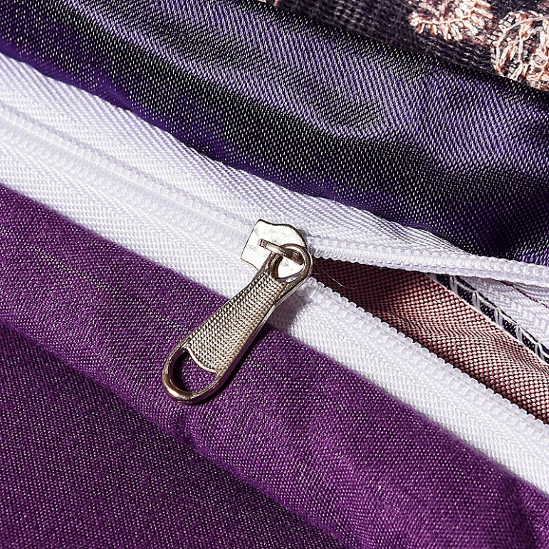 Jacquard Comforter Set 4 PCS Bedding Set Satin Pillow Case Quilt Cover