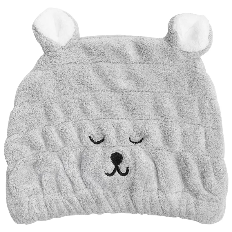 Quick Drying Towel Bath Wrap Hat Turban Dry Shower Cap