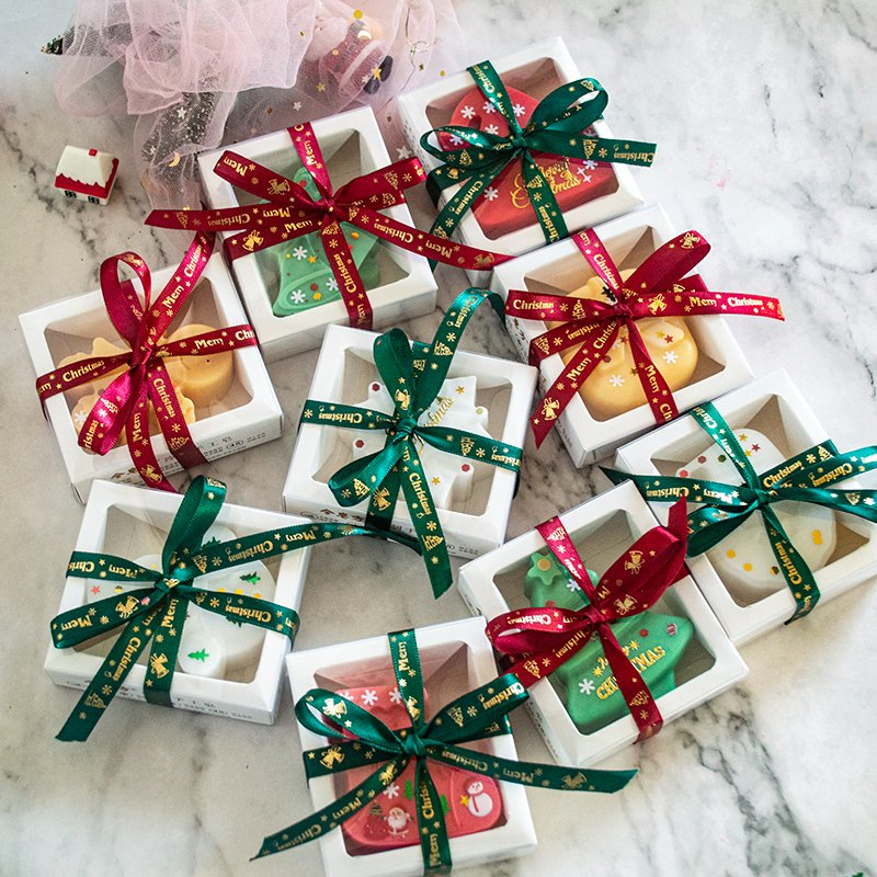 Exquisite Handmade Christmas Soap Gift Set with Elegant Designs